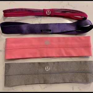 Lot of 4 Authentic Lululemon Headbands